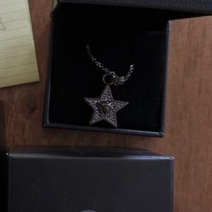 Versace Collection Black Star Pendant Necklace